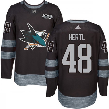 Miehille NHL San Jose Sharks Pelipaita Tomas Hertl 48 1917-2017 100th Anniversary Adidas Musta Authentic